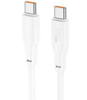 Baltas USB-C - USB-C 3A 100W 200cm laidas "Hoco X93"