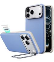 Šviesiai mėlynas dėklas Apple iPhone 17 Pro Max / 18 Pro Max telefonui "ESR Leather Kickstand Magsafe"