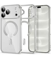 Sidabrinbės spalvos / skaidrus dėklas Apple iPhone 17 Pro / 18 Pro telefonui "Tech-Protect MagFlex Magsafe"