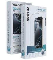 Juodi apsauginiai grūdinti stiklai Apple iPhone 15 / 16 telefonui "6D Veason Pro Glass Set 10in1"