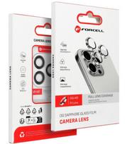 (White Titanium) kameros apsauga Apple iPhone iPhone 16 Pro / 16 Pro Max telefonui "Forcell Premium Tempered Glass Camera Lens"