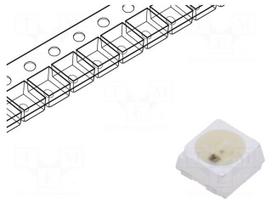 Programmable LED | RGB | SMD | PLCC4 | 4.5÷5.5VDC | 3.5x3.5x1.95mm