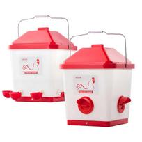 Automatinė viščiukų šėrykla ir girdykla VEVOR 5GAL F+D, 18,14 kg ir 19 l, 3 ir 6 angos