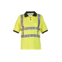 Polo marškinėliai, XL/44 dydis, trumpomis rankovėmis, geltoni, Hydrowear