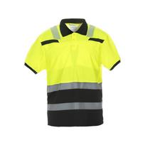 Polo marškinėliai, 4XL/50 dydis, trumpomis rankovėmis, geltoni/juodi, „Hydrowear“