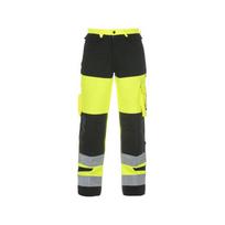 Kelnės 41-45", gero matomumo, geltonos/juodos, „Trendy High Visible Line Hydrowear“