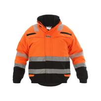 Pilotinė striukė, didelio matomumo, oranžinės-juodos spalvos, 4XL dydis, JK: 48/EU: 64-66, RS Line, Umag, Hydrowear