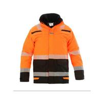 Parka striukė, gerai matoma, oranžinės-juodos spalvos, XL dydis, UK:42/EU:56, RS Line, Uddel by Hydrowear