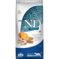 Farmina N-D Ancestral Grain Cat Low Grain Ocean Codfish - Orange sausas maistas suaugusioms katėms, 10 kg