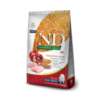 Farmina N-D Ancestral Grain Dog Puppy Maxi Low Grain Chicken - Pomegranate sausas maistas didelių veislių šuniukams, 20 kg