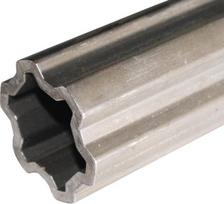 Profilinis vamzdis su žvaigžde V50/V60 Ø į vidų: 41,2 Ø iš išorės: 50,2x4,5 mm I: 2,8 m Kampas