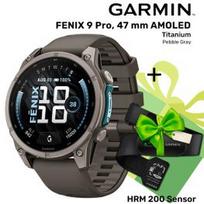 GARMIN Fenix 9 47mm AMOLED, Titanium Pebble gray + HRM 200 Sensor sportinis laikrodis 010-04762-01 / 010-13388-00