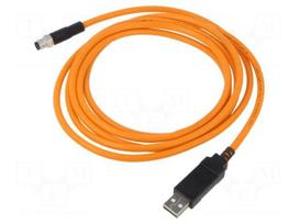 Cable: for sensors | M8 male 4pin,USB A plug | 2m | PVC | automatics