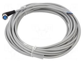 Cable: for sensors | PIN: 5 | M12 female | angled | 10m | plug | 125VDC