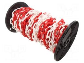 Protective element: chain | plastic | 6mm | white-red