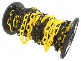 Protective element: chain | plastic | 6mm | yellow-black