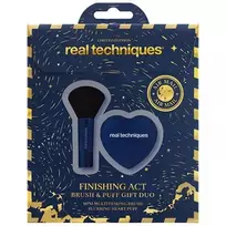 Real Techniques Finishing Act Set - Sada štětce a Puff houbičky