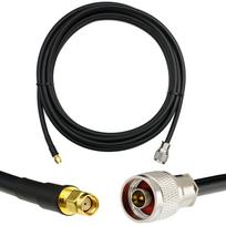 Rangeful RP-SMA Male iki N Male 10m koaksialinis kabelis HF300 (atitinka LMR300) HF300-RPSM-NM-10