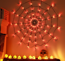 Dekoratyvinė lempučių girlianda Voratinklis 70 LED, oranžinė sp.