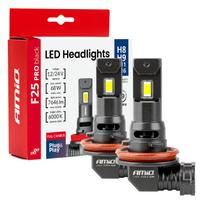 AMiO F25 PRO BLACK H8 H9 H11 H16 LED lemputės 68W – 6000K, CANBUS