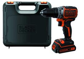 Black+Decker Akku-Bohrschrauber BL186K, 18 Volt (black/orange, Li-ion battery 1.5Ah, case)