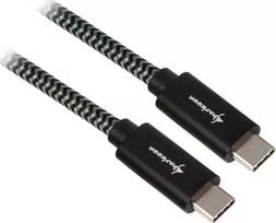 Sharkoon USB 3.2 Gen 2 Cable, USB-C to USB-C (black/gray, 0.5 meter, braided)