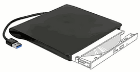 Delock External enclosure for 5.25" Ultra Slim SATA drives, 9.5 mm to USB Type-A connector (black)
