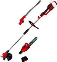 Einhell GE-LM 36/4in1 Li-Solo Multi-Function Tool, 36 Volt (2x18V) (red/black, without battery and charger, 4in1: grass trimmer, hedge trimmer, brush cutter)