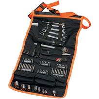Black+Decker Mechanic's tool set with rolling case, 76-piece (black/orange)