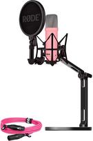 Rode Microphones NT1 Signature +XLR Cable + Desktop Studio Arm (pink, Bundle)