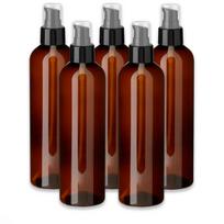Rudas PET butelis 250 ml su juodu pumpuru, 5 vnt. rinkinys
