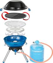 CAMPINGAZ Party Grill 400 Caravan Connect Gas Stove (black/blue, 30mbar, with caravan connection, 2023 model)