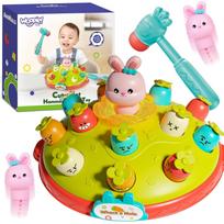 WOOPIE BABY Interaktyvus įgūdžių žaidimas Plaktukas morkai Švietimo žaidimas Mušk žiurkę