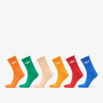 adidas Trefoil Cushion Crew Socks 6-Pack Halo Blush/ Blue/ Green - Dydis S (IX5275 Kojinės)