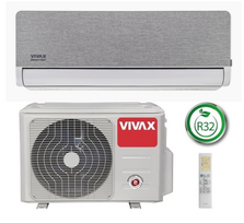Sieninis šilumos siurblys / oro kondicionierius oras – oras VIVAX H+ design ACP-18CH50AEHI+ R32 Silver/Gold, šildymas iki -20C, 5,3 kW