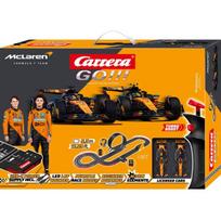 Carrera GO!!! McLaren Racing 20062623, 5,3m, 1:43, 2 lenktynininkai, lenktynių trasa, ratų skaitiklis, LED ekranas, nuo 6 metų