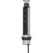 Brennenstuhl Bokštinis prailgintuvas 1396200013, 3 lizdai, 2m kabelis, 230V, 2x USB A 5V/2.10A, 10.5W, H05VV-F 3G 1,5mm²