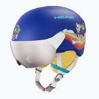 Vaikiškas slidinėjimo šalmas HEAD Yuki Visor Paw S2 Jr paw blue/silver/red