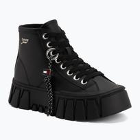 Moteriški batai Tommy Jeans Platform Sneaker Leather Mc black