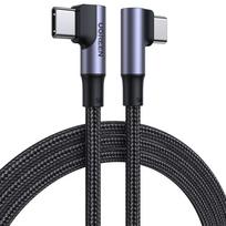 Ugreen US335 70696 kampinis USB-C – USB-C PD QC FCP 100W 5A 480Mb/s 1m laidas – juodas