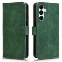 A16 5G odinis dėklas Skin-Feel Anti-Drop Wallet Flip Phone Cover Tamsiai žalias