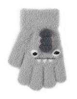 Pirštinės vaikams Rak R-237 monster, šviesiai pilkos, 15 cm