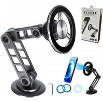 Telefono laikiklis Metalinis magnetinis telefono laikiklis automobiliui, 360° su reguliuojamu pagrindu