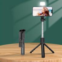 Asmenukių lazda ("Selfie sticks") Savaime Stabilizuojantis Selfi Laikiklis, Juoda
