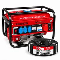 Benzininis generatorius Walter Stahl PR8500W su 50 m ilginamuoju laidu