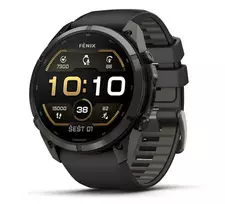 Išmanusis laikrodis Garmin fēnix® 9 Pro – 51mm, Pilkos anglies spalvos DLC titanas su juodos / akmenėlių pilkos spalvos silikoniniu dirželiu | 010-04337-16