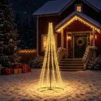LED kalėdinė eglutė 285 cm 1550 LED Šilta balta Plienas Juoda