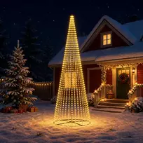 LED Kalėdų medis 485 cm 1632 LED Šilta balta Geležis Juoda