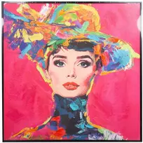 Home4You Paveikslas su rėmu „FAMOUS“, 82,5×82,5 cm, „Audrey“