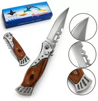Sulankstomas kišeninis peiliukas rudas 16cm 4984-1
